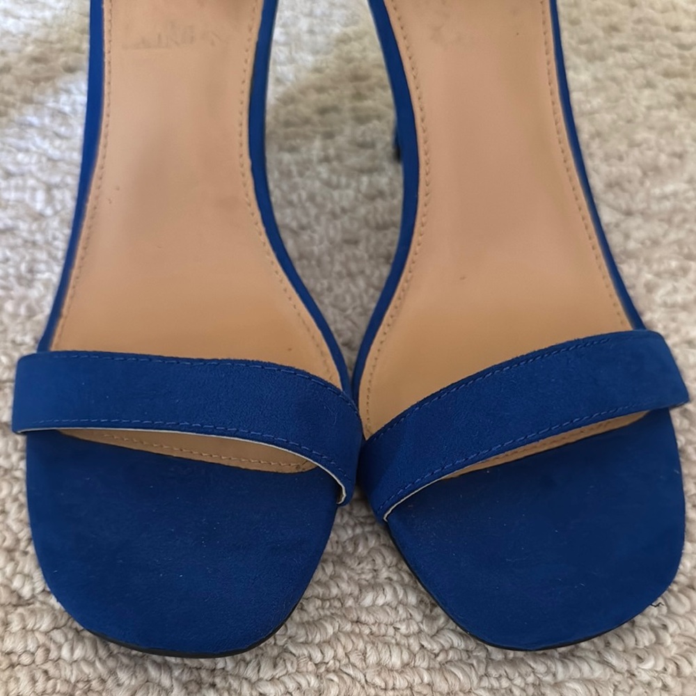 Material Girl Royal Blue Suede Heels - Picture 7 of 7